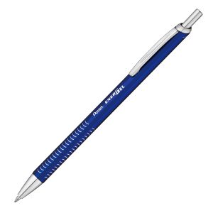 Penna roller EnerGel Metal Slim - punta 0,7 mm - fusto blu - Pentel - immagine 1