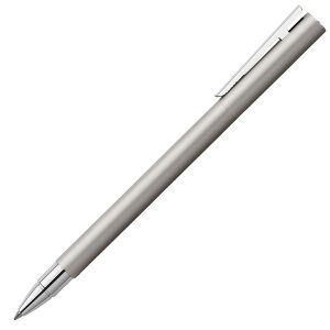 Penna roller Neo slim - punta 0,7 mm - fusto acciaio - Faber-Castell - immagine 1