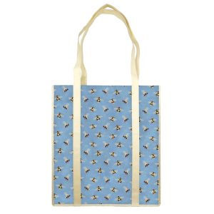 Shopper con manici - fantasia Bees - 35 x 40 x 8 cm - carta lavabile 100 gr - Kartos - immagine 1