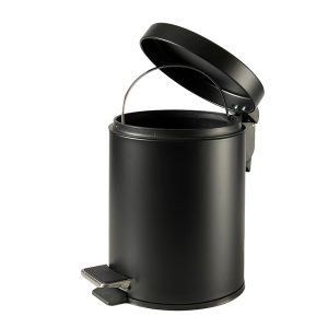 Pattumiera Premium - con pedale e vaschetta - 3 L - nero satinato - Perfetto - immagine 2