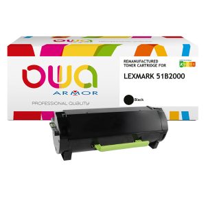 Armor - Toner Compatibile per Lexmark 51B2000 - Nero - 51B2000 - 2.500 pag - immagine 1