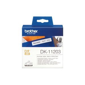 Brother - Rotolo 300 Etichette adesive 17 x 87mm - Nero/Bianco - DK-11203 - immagine 1