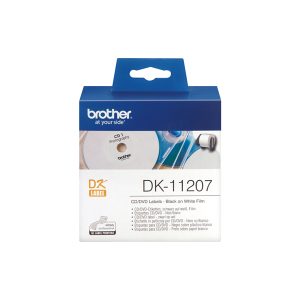 Brother - Rotolo 100 Etichette CD diametro 58mm - Nero/Bianco - DK-11207 - immagine 1