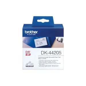 Brother - Nastro adesivo - Nero/Bianco - 62mm x 30,48mt - DK44205 - immagine 1