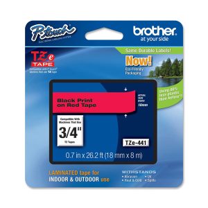 Brother - Nastro -  Nero/Rosso - TZE441 - 18mm x 8mt - immagine 1