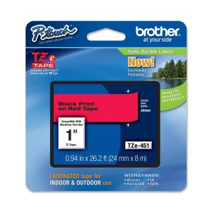 Brother - Nastro -  Nero/Rosso - TZE451 - 24mm x 8mt - immagine 1