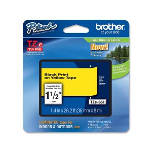 Brother - Nastro -  Nero/Giallo - TZE661 - 36mm x 8mt - immagine 1