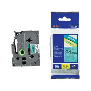 Brother - Nastro -  Nero/Verde - TZE751 - 24mm x 8mt - immagine 1