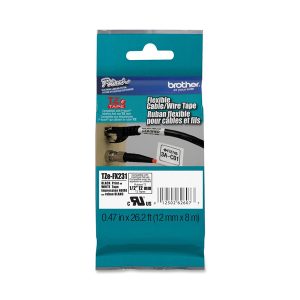 Brother - Nastro laminato flessibile - Nero/Bianco - TZEFX231 - 12mm x 8mt - immagine 1