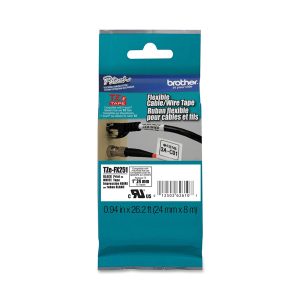 Brother - Nastro laminato flessibile - Nero/Bianco - TZEFX251 - 24mm x 8mt - immagine 1
