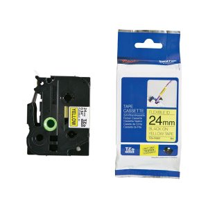 Brother - Nastro laminato flessibile - Nero/Giallo - TZEFX651 - 24mm x 8mt - immagine 1
