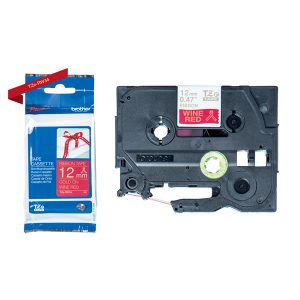 Brother - Nastro - 12 mm x 4 mt - Oro / Rosso - TZERW34 - immagine 1