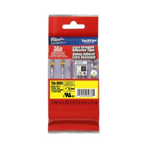 Brother - Nastro con adesivo resistente - Nero/Giallo - TZES651 - 24mm x 8mt - immagine 1