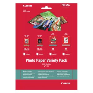 Canon - Conf. Multipla Carta fotografica VP-101 - 4 x 6  / A4 - 20 Fogli - 0775B079 - immagine 1