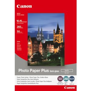 Canon - Carta fotografica semilucida SG-201 Plus - 4 x 6  - 50 Fogli - 1686B015 - immagine 1