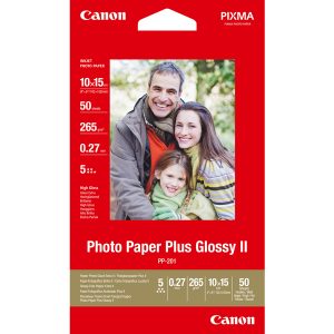 Canon - Carta fotografia lucida PP-201 II Plus - 4 x 6  - 50 Fogli - 2311B003 - immagine 1