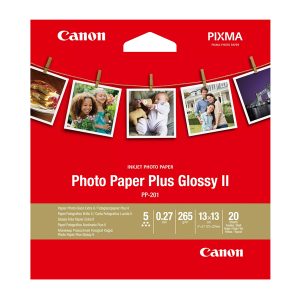 Canon - Carta fotografica Plus Glossy II PP-201 - 5 x 5  - 20 Fogli - 2311B060 - immagine 1