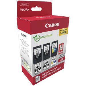 Canon - Cartuccia Ink PG-560XLx2/CL-561XL - con Confezione fogli - 3712C012 - immagine 1