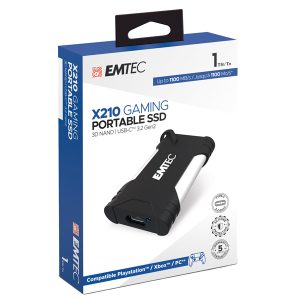 Emtec - SSD Portatile Gaming 3.2Gen2 X210 - 1TB - ECSSD1TX210G - immagine 1