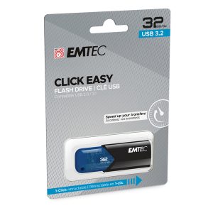 Emtec - Memoria USB B110 USB 3.2 Click&Easy - blu - ECMMD32GB113 - 32 GB - immagine 1