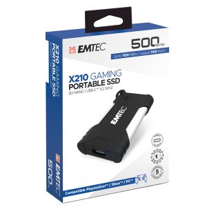 Emtec - SSD Portatile Gaming 3.2Gen2 X210 - 500GB - ECSSD500GX210G - immagine 1
