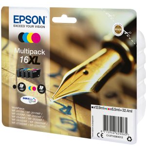 Epson - Multipack Cartuccia ink - 16XL - C/M/Y/K - C13T16364012 - C/M/Y 6,5ml cad - K 12,9ml - immagine 1