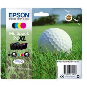 Epson - Multipack Cartuccia ink - 34XL - C/M/Y/K - C13T34764010 - C/M/Y 10,8ml - K 16,3ml - immagine 1