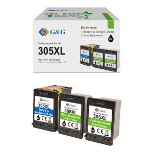G&G - Cartuccia ink Compatibile per HP 305XL - Nero - 400 pag - immagine 1