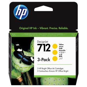 Hp - Conf. 3 Cartucce ink originale- 712 - Giallo - 3ED79A - 29 ml cad - immagine 1