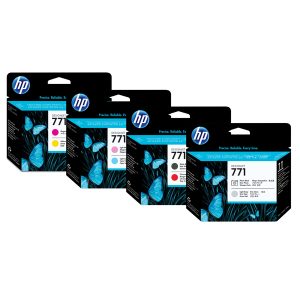 Hp - Testina di stampa originale - 771 - Nero opaco / Rosso cromatico - CE017A - 775 pag - immagine 1