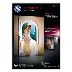 Hp - Confezione da 20 Fogli Carta originale fotografica Hp Premium Plus lucida - A4 - 210 x 297 mm - CR672A - immagine 1