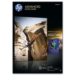 Hp - Confezione da 20 Fogli Carta orignale fotografica lucida - A3 - 297 x 420 mm - Q8697A - immagine 1