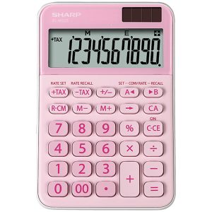 Sharp - Calcolatrice da tavolo EL M335 - 10 cifre - rosa - ELM335 BPK - immagine 1