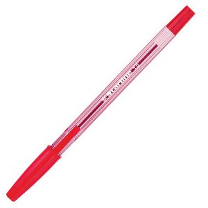 Penna a sfera con cappuccio  - punta media 1,0mm - rosso - Starline -  conf. 50 pezzi - immagine 1