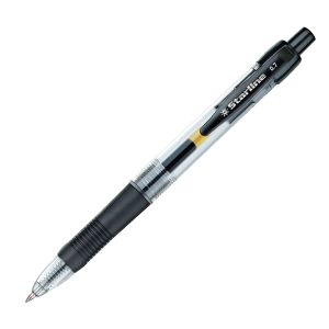Penna a sfera a scatto con inchiostro gel  - punta fine 0,7mm - nero - Starline - immagine 1
