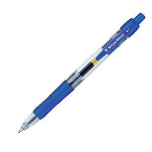 Penna a sfera a scatto con inchiostro gel - blu - punta fine 0,7mm - Starline - immagine 1