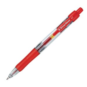 Penna a sfera a scatto con inchiostro gel - punta fine 0,7mm - rosso - Starline - immagine 1