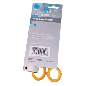 Forbici - 17,8 cm - lama in acciaio - impugnatura morbida - arancione - Starline - immagine 2