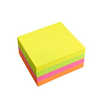 Biglietti adesivi Cubo - assortito neon - 75 x 75mm - 70gr - 320 fogli - Starline - immagine 1