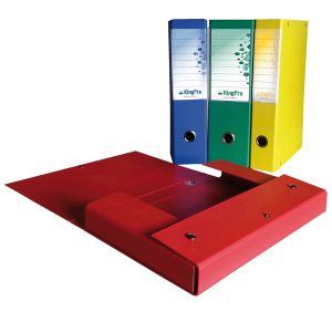 Scatola progetto KingPro - con portaetichetta - dorso 4 cm - rosso - Starline - immagine 1