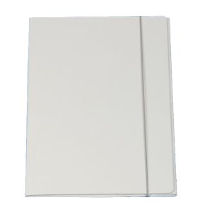 Cartellina con elastico - cartone plastificato - 3 lembi - 25x34 cm - bianco - Queen - Starline - immagine 1