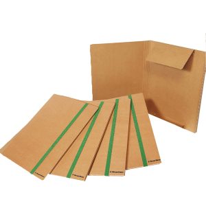 Cartellina 3 lembi - con elastico piatto 20 mm - 25 x 35 cm - cartoncino FSC - avana- Starline - immagine 1
