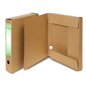 Scatola progetto con elastico - cartone FSC- dorso 8 cm - 25x35 cm - avana - Starline - immagine 2