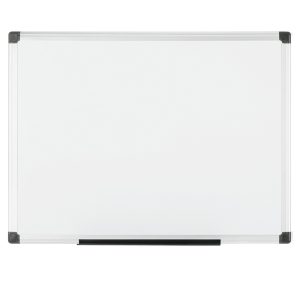 Lavagna magnetica - 100 x 200 cm - superficie in acciao laccato - cornice in alluminio - bianco - Starline - immagine 1