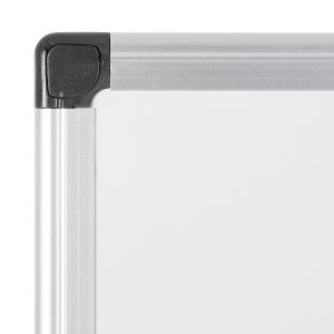 Lavagna magnetica - 100 x 200 cm - superficie in acciao laccato - cornice in alluminio - bianco - Starline - immagine 4