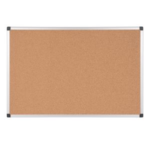 Lavagna - 45 x 60 cm - superficie in sughero - cornice in alluminio - Starline - immagine 1