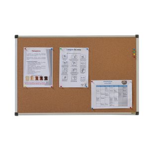 Lavagna - 45 x 60 cm - superficie in sughero - cornice in alluminio - Starline - immagine 5