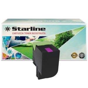 Starline - Toner Ricostruito - per Lexmark - Magenta - 70C2HM0 - 3.000 pag - immagine 1