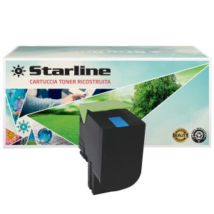 Starline - Toner Ricostruito - per Lexmark - Ciano - 80C2HC0 - 3.000 pag - immagine 1