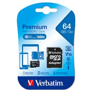 Verbatim - Micro  SDXC Classe 10 fino a 45mb/sec - 44084 - 64GB - immagine 1